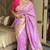 Lavender silk paithani saree with unstitched blouse piece