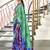 Green floral print mulmul cotton saree with blouse.