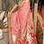Peach silk paithani saree with unstitched blouse piece