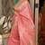 Peach silk paithani saree with unstitched blouse piece