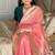 Pink silk paithani saree with unstitched blouse piece