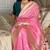 Pink silk paithani saree with unstitched blouse piece
