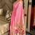 Pink silk paithani saree with unstitched blouse piece