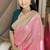 Pink silk paithani saree with unstitched blouse piece