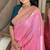 Pink silk paithani saree with unstitched blouse piece