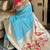 Sky blue silk paithani saree with unstitched blouse piece