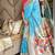 Sky blue silk paithani saree with unstitched blouse piece