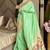 Sea green silk paithani saree with unstitched blouse piece