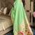 Sea green silk paithani saree with unstitched blouse piece