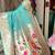 Turquoise silk paithani saree with unstitched blouse piece