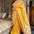 Yellow silk paithani saree with unstitched blouse piece