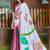 White printed mulmul cotton saree with blouse.