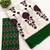 Dark green ikkat, block print soft pure cotton saree with blouse.