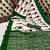 Dark green ikkat, block print soft pure cotton saree with blouse.