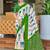 Green ikkat, block print soft pure cotton saree with blouse.