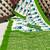 Green ikkat, block print soft pure cotton saree with blouse.