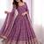Light purple georgette party wear embroidery suit set