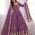 Light purple georgette party wear embroidery suit set