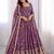 Light purple georgette party wear embroidery suit set
