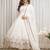White georgette party wear embroidery suit set