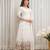 White georgette party wear embroidery suit set
