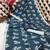 Blue floral print soft pure cotton saree with blouse.