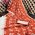 Rust floral print soft pure cotton saree with blouse.