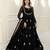 Elegant black embroidered georgette anarkali gown with dupatta – ethnic dress for women