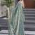 Elegant sky blue embroidered fandy silk kurta sharara set with dupatta for women