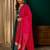 A-line green embroidered silk blend kurta pant set with pink dupatta – festive ethnic wear for women