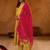 A-line mustard embroidered silk blend kurta pant set with pink dupatta – festive ethnic wear for women