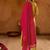 A-line mustard embroidered silk blend kurta pant set with pink dupatta – festive ethnic wear for women