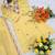  yellow crepe floral embroidered straight kurta palazzo set for women
