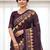 Wine sambalpuri, ikkat soft pure cotton saree with blouse.