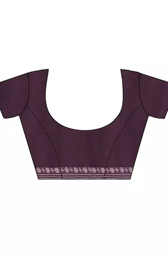 Wine sambalpuri, ikkat soft pure cotton saree with blouse.