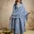 Trending aqua blue embroidered flared vichitra silk kurta pant set with dupatta for women