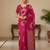 Pink ajrakh bandhej handblock print  mulmul cotton saree with blouse.