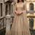 Cream chinon silk party wear embroidery anarkali suit set