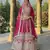 DESIGNER RANI PINK NET FABRIC WEDDING BRIDAL LEHENGA CHOLI SEMI STITCHED