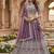 DESIGNER LAVENDER NET FABRIC WEDDING BRIDAL LEHENGA CHOLI SEMI STITCHED