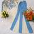 Women's off white blue embroidered rayon co-ord set with flared palazzo pants for indo-western wear
