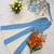Women's off white blue embroidered rayon co-ord set with flared palazzo pants for indo-western wear