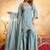 Elegant sky blue embroidered sharara set with dupatta