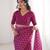 Pink blocked printed, floral print soft pure cotton saree with blouse.