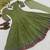 Parrot-green vichitra silk with embroidery salwar suit