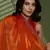 Rust silk blend satin embellished saree with unstitched blouse piece
