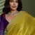 Neon silk blend chiffon embellished saree with unstitched blouse piece