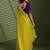 Neon silk chiffon embellished saree with unstitched blouse piece
