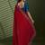 Rani silk chiffon embellished saree with unstitched blouse piece