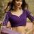 Lilac chiffon embellisehd saree with unstitched blouse piece